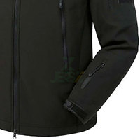 Veste Softshell Tactique Unisexe Noire Grande Taille Imperméable Respirante Coupe-Vent Automne à Capuche Fermeture Éclair Extérieur