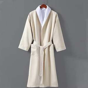 Batas de baño de satén de poliéster 100% de alta calidad para mujer, ropa de dormir de Hotel de lujo, logotipo personalizado, nuevo diseño, logotipo personalizable de verano - Product Image 6
