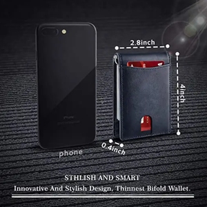 Tarjetero de piel auténtica personalizado, tarjetero de alta calidad para hombre, Cartera de bolsillo, minicargador inteligente de piel de Caballo Loco Delgado - Product Image 5