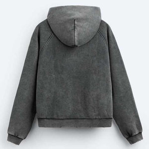 Meilleure vente ACID WASHED Logo personnalisé Sweats à capuche pour hommes coupe ample Service OEM Vêtements décontractés pour l'extérieur Fabricant personnalisé Sweats à capuche pour hommes - Product Image 4