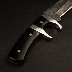 ปลอกหนังสำหรับคุณพ่อและเพื่อนทำจากเหล็กดามัสกัสมีดล่าสัตว์ทำด้วยมือปรับแต่งได้ตามต้องการ - Product Image 4