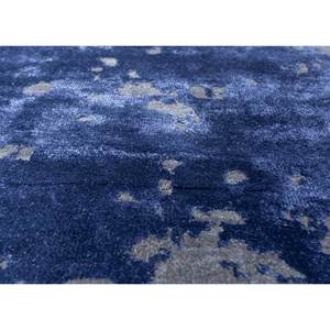 Alfombra de Lana y Seda de Bambú Anudada a Mano Kavi Azul, Colección Teoría del Caos-Esk-316, Alfombra Abstracta para Sala de Estar, Rectangular de 10 mm para Pasillo - Product Image 3