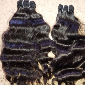 Tissage ondulé de couleur naturelle pour extensions de cheveux humains Indian Temple - Product Image 4