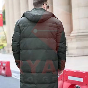 Vestes longues matelassées de haute qualité à col montant avec logo sur le devant pour hommes, adultes et enfants, couleur et impression personnalisées, grandes tailles - Product Image 2