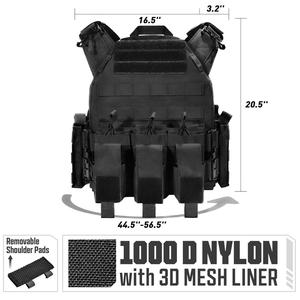 Exercice d'entraînement Gilet tactique Options de logo personnalisé Ajustement réglable Plusieurs poches de rangement Confortable pour une utilisation active - Product Image 3