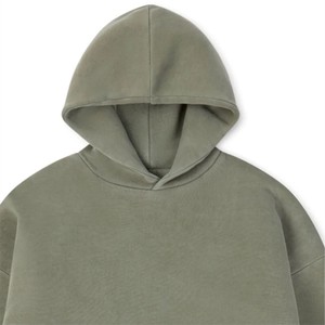 Sudadera con Capucha Gruesa y Pesada Personalizada para Hombre, Hombros Caídos, 400 g/m², Logotipo Bordado Personalizado, Forro Polar, Talla Grande, Invierno, 100% Algodón - Product Image 5