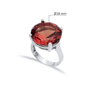 แหวนสโตนทรงกลมขนาด18มม. หินซัลทาไนต์ทำด้วยมือสไตล์ตุรกีเครื่องประดับเงินสเตอร์ลิงสำหรับ925 - Product Image 2