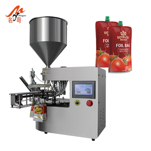 Automatische Pneumatische Standbeutel-Flüssigkeitsabfüll- und Verschließmaschine für Getränke, Lebensmittel & Chemikalien mit PLC-Steuerung Hohe Genauigkeit - Product Image 2