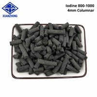 Charbon actif granulaire à base de charbon de bois 4 mm en vrac, pureté 100 %, certifié ISO 9001, valeur d'iode 700-1500, CAS 7440-44-0, traitement