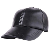 Nouvelle mode Casquettes de camionneur décontractées unisexe en cuir noir imperméable avec logo personnalisé brodé 3D et perles, haute qualité, 6 panneaux, style Country