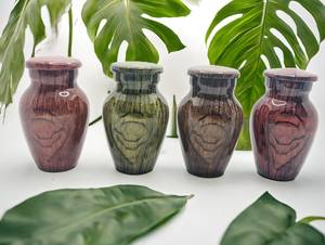Wood <b>Keepsake</b> Urn High Gloss Mini Cremation Urn Aluminium funeral supplies urns <b>for</b> human <b>ashes</b> - Product Image 2