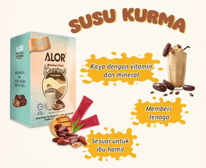 Alor premix เดทนม25กรัม x 15ซองและกล่องฮาลาลพลังงานสารต้านอนุมูลอิสระวิตามินสูงรสเมล็ดสำหรับผู้ใหญ่ - Product Image 3