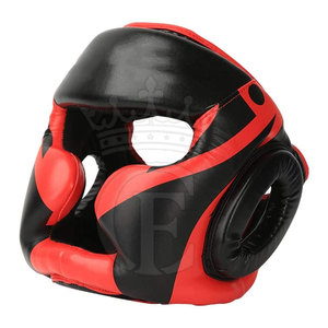 CROWN FINE 2017 Protector de cabeza de boxeo de cuero de diseño personalizado de alta calidad Características de protección transpirables Hecho a mano Pakistán - Product Image 1