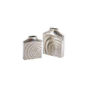 Juego de 2 floreros de aluminio para decoración interior audaz, estilo de evento e instalaciones de escultura floral en el vestíbulo del hotel - Product Image 5