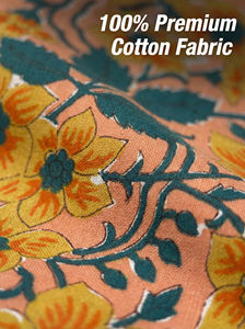 Ropa Étnica India, Hermosas Kurtis Cortas de Algodón con Estampado de Flores y Motivos Étnicos para Mujer, con Espalda Cruzada - Product Image 4