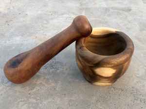 Mortero de madera simple y mortero decorativo redondeado para cocina, herramientas de cocina, molinillo de especias, restaurante y uso de Hotel, las mejores ventas - Product Image 4