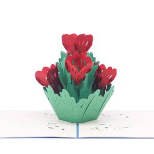 Flower Paper <b>Box</b> 3D pop up Card Handmade Greeting Card Roses Pop up cards 3D New York 3D Card Pop Up Paper Craft Greeting Card - Product Image 1