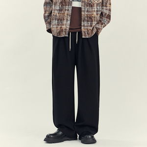 Otoño nuevos pantalones casuales colgantes sueltos de alta calidad al por mayor personalizados para hombres con pantalones con cordones - Product Image 3