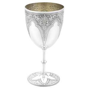 Verre à cocktail en aluminium fait main fini argenté, capacité 300 ml, design de luxe, marque TQC, pour restaurant, bar, hôtel - Product Image 3
