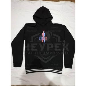 Sweat-shirts en coton/polyester de haute qualité pour hommes, vente en gros, pas chers, unis, à capuche, personnalisables, en molleton respirant - Product Image 1