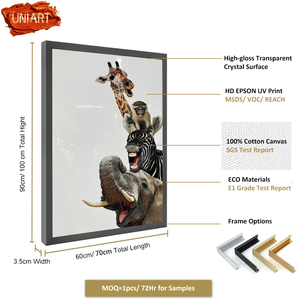 Modern Glossy <strong>Nursery</strong> <strong>Safari</strong> Animal <strong>Nursery</strong> Canvas Wall Art Poster Children Room Animal Picture Wall Hanging Crystal Paintings - Product Image 3