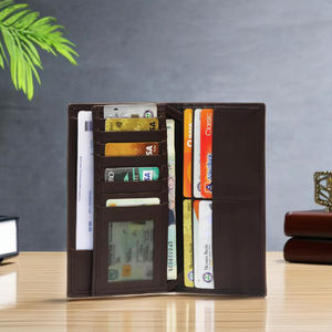 Porte-cartes de créateur personnalisé de haute qualité LONG Multi Card Wholesale Portefeuille de voyage pour hommes en cuir véritable à bas quantité minimale de commande Business - Product Image 6