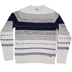 Nouveau design Pull en tricot surdimensionné pour homme 100% acrylique Hiver Respirant Motif à carreaux Tricot décontracté Col rond De BD - Product Image 1