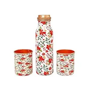 ขวดน้ำทองแดงพิมพ์ลายสไตล์โบฮีเมียนทำมือภาพพิมพ์กราฟิกที่เป็นมิตรต่อการเดินทางสำหรับราคาน้ำเดือด - Product Image 5