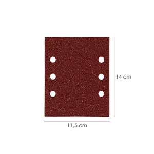 Ricambio Lija con Velcro 114x140 mm. Con Fori Grana 120 (10 Pezzi) - Product Image 2
