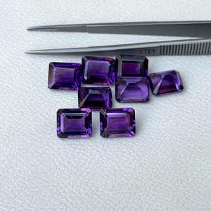 พลอยอเมทิสต์ทรงแปดเหลี่ยมเจียระไนแบบแอฟริกันธรรมชาติขนาด10มม. 14มม. พลอยสีม่วงสำหรับขายส่ง - Product Image 1