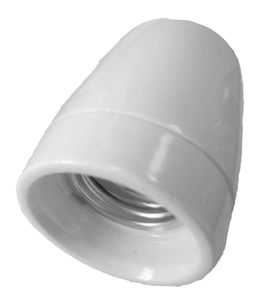 Portalámparas decorativo vintage de cerámica blanca E27 100W (F-Bright 1200545) - Product Image 1