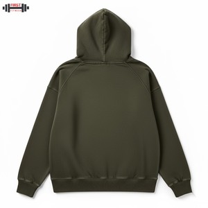 Custom 100% Cotton Heavyweight <b>Lined</b> Winter Acid Wash <b>Hoodie</b> with <b>Man</b> Patch Applique Embroidery Distressed Unisex Design - Product Image 6