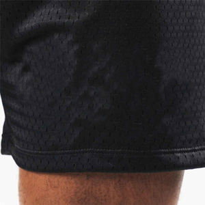 Pantalones Cortos Deportivos de Malla Atlética Personalizados, Negros, Transpirables, para Entrenamiento Deportivo y Gimnasio, con Cintura Elástica para Hombre - Product Image 6