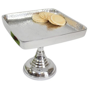 Soporte de aluminio para pasteles, accesorio decorativo con asa, tamaño personalizado, pulido y brillante - Product Image 3