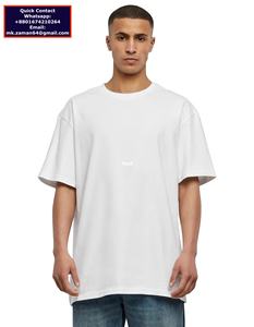 T-shirt tendance blanc pour hommes, couleur unie, tissu jersey de haute qualité, taille plus, prix bas, fabricant directement du Bangladesh - Product Image 1
