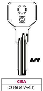 Chiave Punzonata in Ottone Cs146 (g.Vag 1) Cisa - Product Image 1