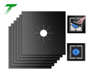 Vente en gros de couvercle de brûleur de cuisinière à gaz PTFE épais antiadhésif facile à nettoyer protecteur de dessus de cuisinière <span class=keywords><strong>lavable</strong></span> réutilisable - Product Image 1