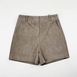 Wholesale Leather <b>Shorts</b> With Solid <b>Slim</b> Fit Cargo Knee Design And Breathable Real Leather Material For Daily Summer Use - Product Image 6