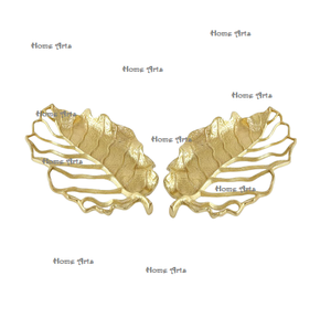 Lot de 3 plats de service en forme de feuille en aluminium de qualité supérieure pour fruits secs pour usage domestique et hôtelier - Product Image 2
