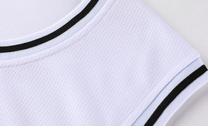 Camiseta de baloncesto con logotipo personalizado de poliéster para hombre, camiseta de baloncesto en blanco para mujer, camiseta sin mangas blanca, conjuntos de uniformes deportivos de secado rápido al por mayor - Product Image 5