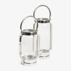 Beautiful metal <b>candle</b> <b>lantern</b> silver finished for gifting purpose with traditional design and modern stylish look - Product Image 2