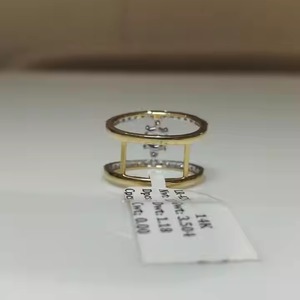 Bague de mariage en or jaune 14 carats taille ronde en laboratoire bague de mariage en or minimaliste bague de mariée cadeau d'anniversaire pour partenaire - Product Image 3