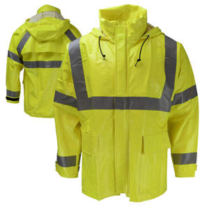 Chaqueta de lluvia reflectante impermeable de alta calidad con cinta reflectante de alta visibilidad para la temporada de primavera - Product Image 6