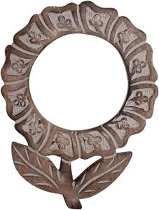 Embrasse de rideau en bois lot de 2 en forme de tournesol Vintage rustique draperie retenue traditionnelle fenêtre support décoratif - Product Image 4