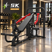 Machine de musculation commerciale SK Incline Chest Press à charge libre pour entraînement indépendant du haut du triceps, vente directe usine