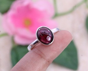 925 Stamped Silver Garnet <b>Spinner</b> <b>Ring</b> Gemstone 925 Sterling Silver Simple Handmade <b>Ring</b> Fine Fashion Fashion <b>Ring</b> Jewelry - Product Image 3