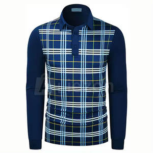 เสื้อโปโลแขนยาวแบบมีสไตล์สำหรับใส่ทำงานเสื้อโปโลแขนยาวทรงสลิมฟิตสำหรับธุรกิจ - Product Image 1