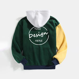 Sweat à capuche pour homme de haute qualité, personnalisé, à contraste de couleurs, en polaire doux, 100% coton, respirant, multicolores, à capuche de haute qualité - Product Image 2