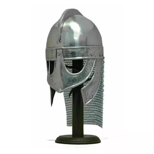 Casco vikingo Medieval de calidad, protector de cabeza con cadena de la Guerra de los Caballeros, traje de Navidad, venta al por mayor - Product Image 1