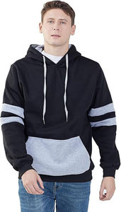 Venta al por mayor de peso pesado de algodón polar con capucha de los hombres de gran tamaño personalizado pulóver ropa casual sudaderas de invierno con capucha cuello impreso - Product Image 3